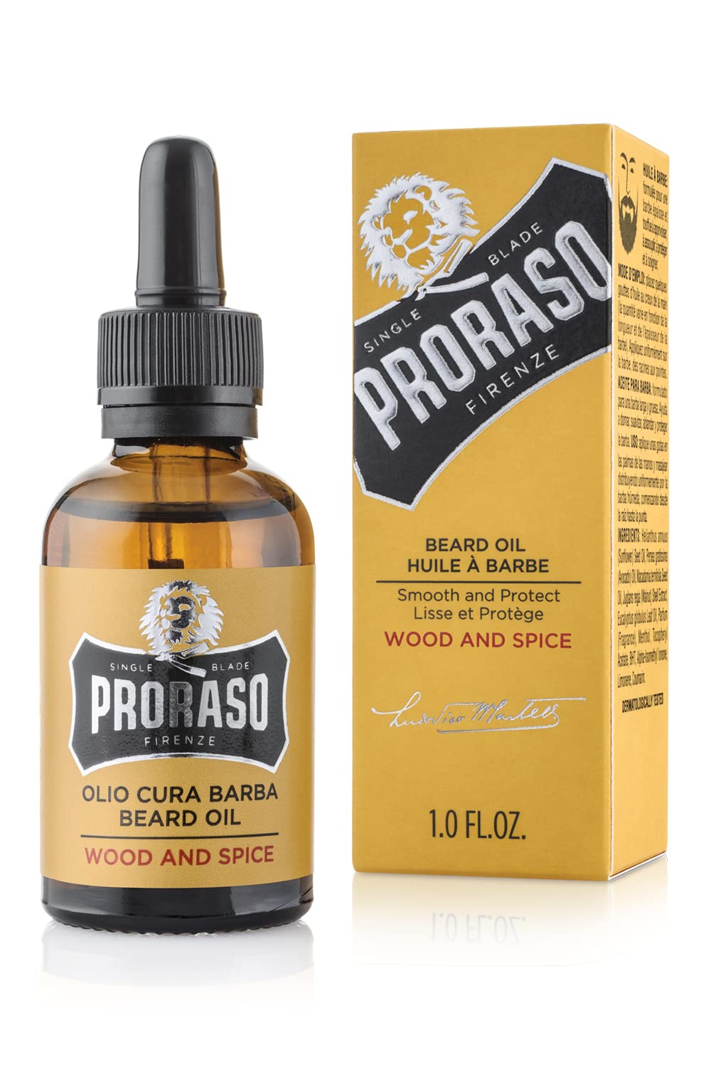 Proraso Beard Oil, Smooth and Protect, 1.0 fl oz (30 ml)
